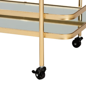 Gold Mobile Wine Bar Cart | Bali Loom Destin