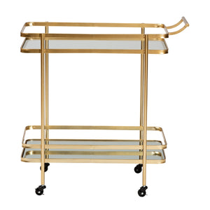 Gold Mobile Wine Bar Cart | Bali Loom Destin
