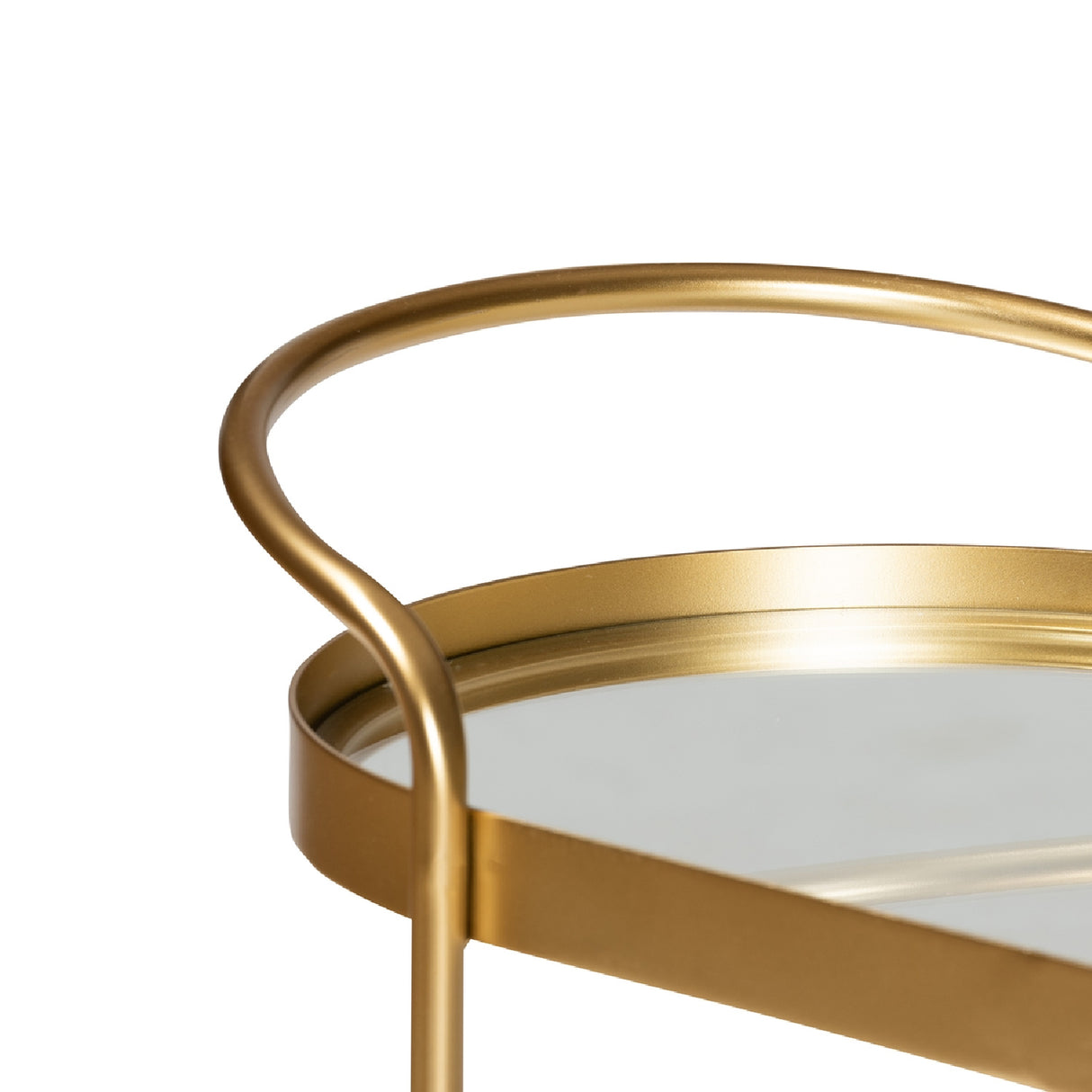 Modern European furniture - Brushed Gold Wine Bar Cart - www.oroa.com