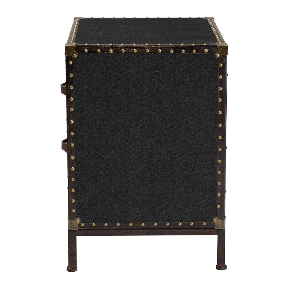 Black Canvas Trunk End Table | Bali Loom Laura | Oroa.com