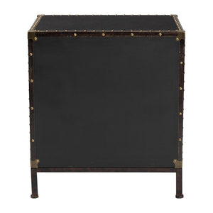 Black Canvas Trunk End Table | Bali Loom Laura | Oroa.com