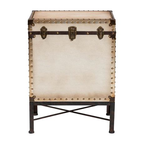 White Canvas Lift Top End Table | Bali Loom Laura | Oroa.com