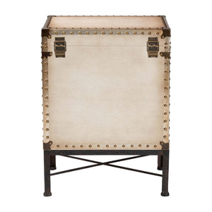 White Canvas Lift Top End Table | Bali Loom Laura | Oroa.com