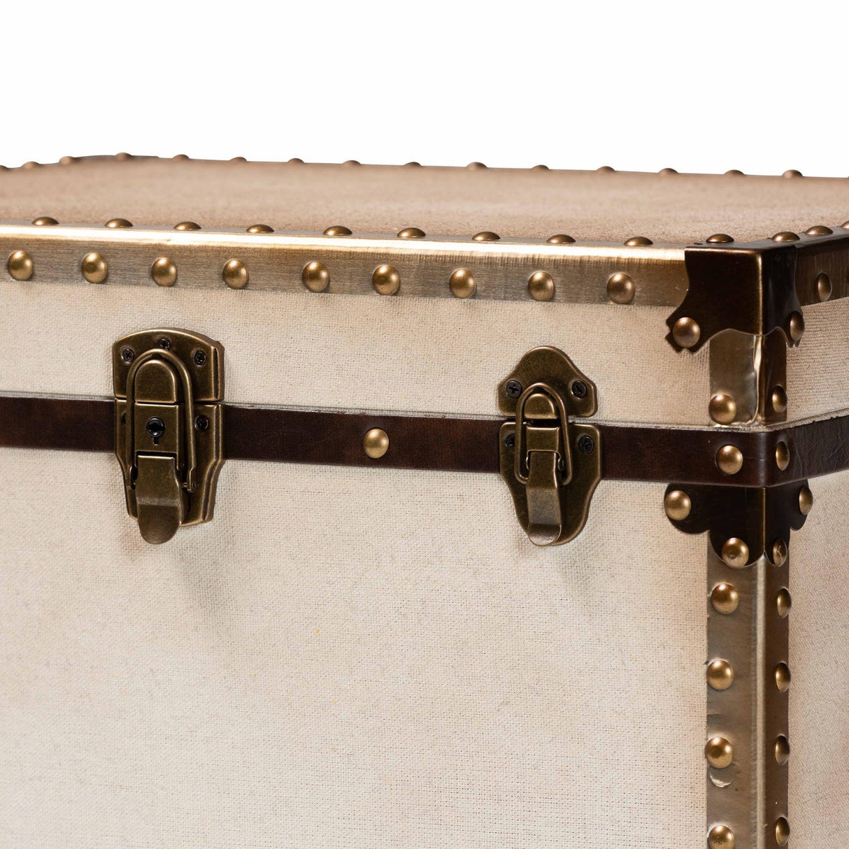 White Canvas Lift Top End Table | Bali Loom Laura | Oroa.com