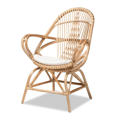 Modern European furniture - Rattan Woven Embellishments Accent Chair - www.oroa.com