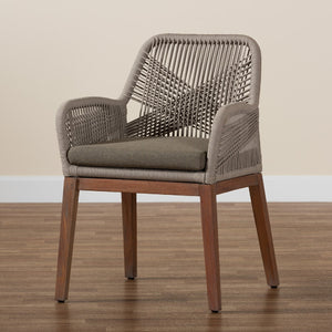 Gray Woven Rope Dining Chair | Bali Loom Jennifer | Oroa.com