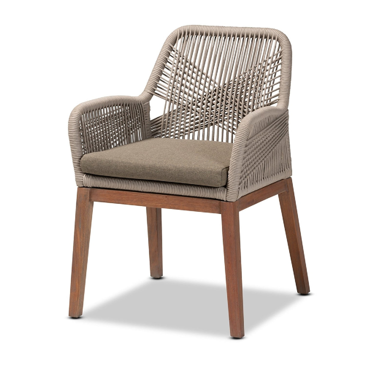 Gray Woven Rope Dining Chair | Bali Loom Jennifer | Oroa.com