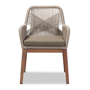 Gray Woven Rope Dining Chair | Bali Loom Jennifer | Oroa.com