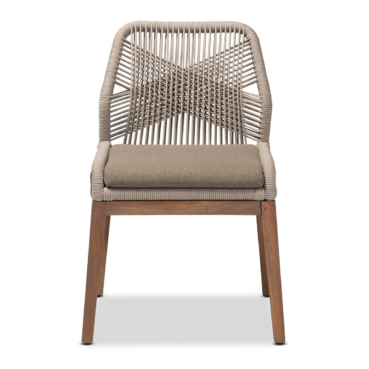 Gray Woven Rope Dining Chair | Bali Loom Jennifer | Oroa.com