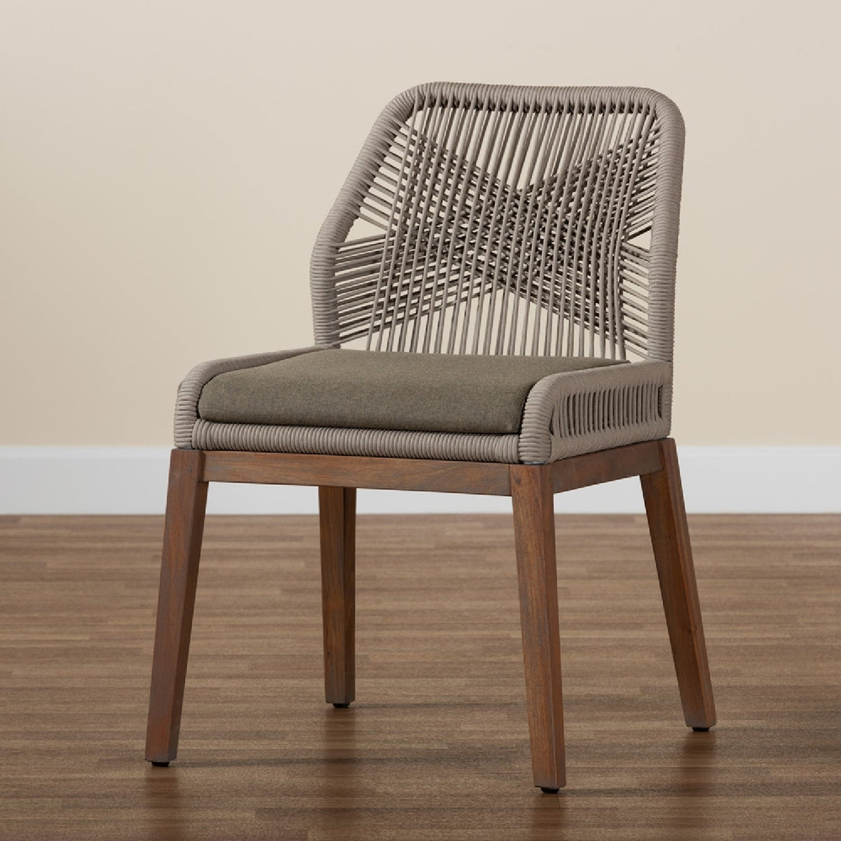 Gray Woven Rope Dining Chair | Bali Loom Jennifer | Oroa.com