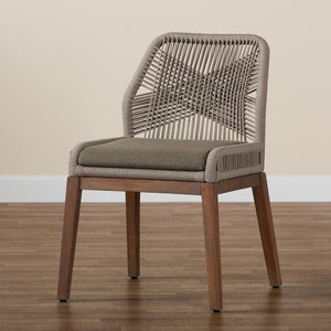 Gray Woven Rope Dining Chair | Bali Loom Jennifer | Oroa.com