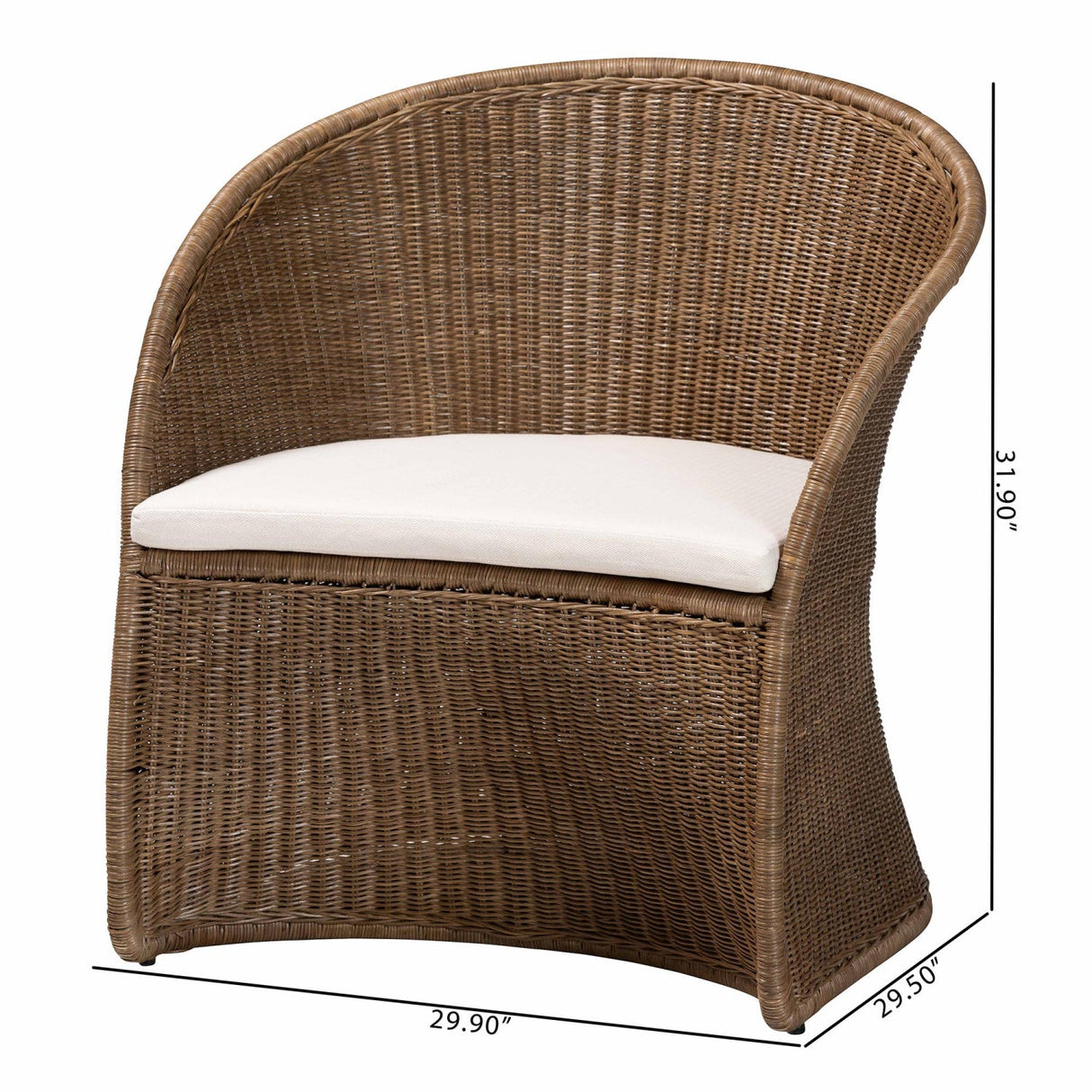 Modern European furniture - Graywashed Rattan Accent Chair - www.oroa.com