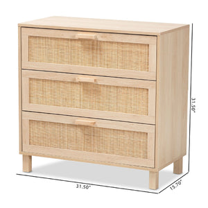 3 Drawer Rattan Storage Cabinet | Bali Loom Sebille | Oroa.com