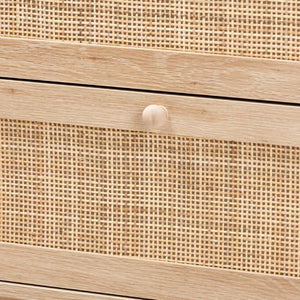 Oak Japandi 3 Drawer Cabinet | Bali Loom Elsbeth | Oroa.com