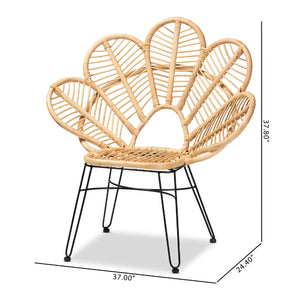 Modern European furniture - Leaf Inspired Rattan Accent Chair - www.oroa.com