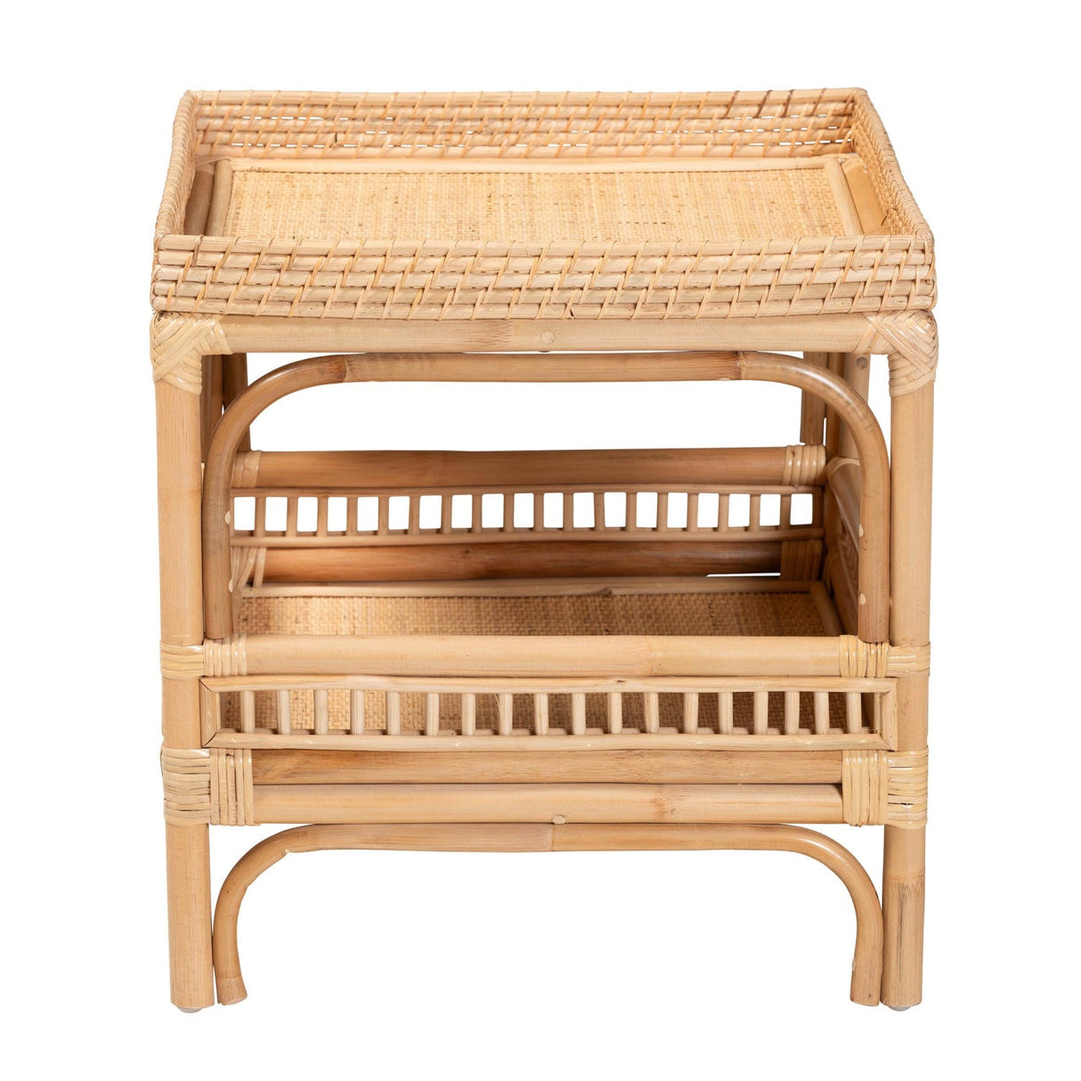   Modern European furniture - Rattan 2 Tier End Table - www.oroa.com | Oroa.com