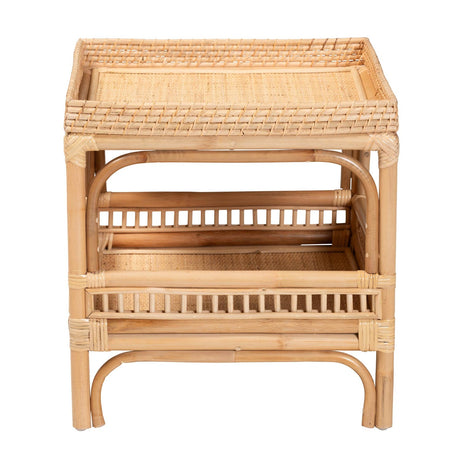 Rattan 2 Tier End Table | Bali Loom Lombok | Oroa.com