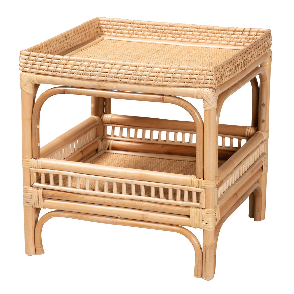   Modern European furniture - Rattan 2 Tier End Table - www.oroa.com | Oroa.com