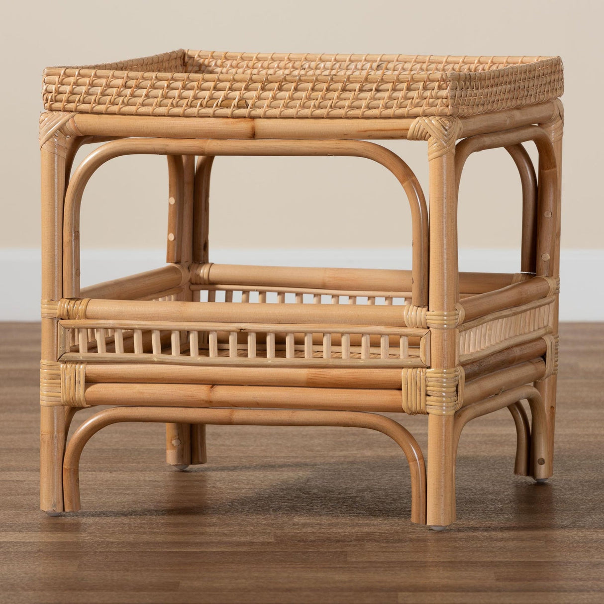   Modern European furniture - Rattan 2 Tier End Table - www.oroa.com | Oroa.com