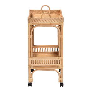 Modern European furniture - Woven Rattan Wine Cart - www.oroa.com
