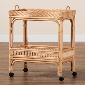 Modern European furniture - Woven Rattan Wine Cart - www.oroa.com