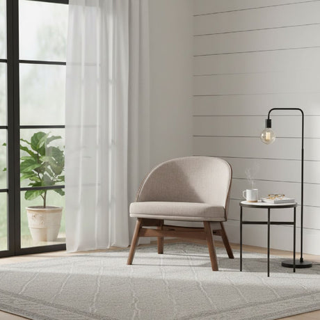 Modern European furniture - Walnut Framed Curved Accent Chairs 2 - www.oroa.com