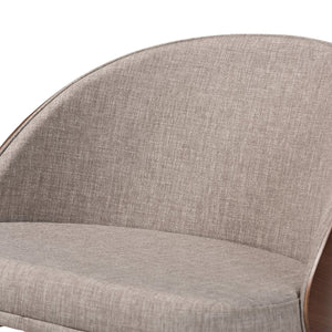 Modern European furniture - Walnut Framed Curved Accent Chairs 2 - www.oroa.com