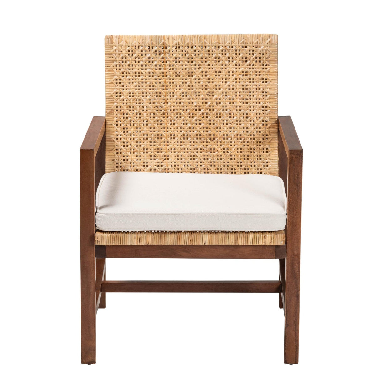 Modern European furniture - Acacia Framed Rattan Lounge Chair - www.oroa.com