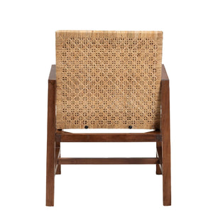 Modern European furniture - Acacia Framed Rattan Lounge Chair - www.oroa.com