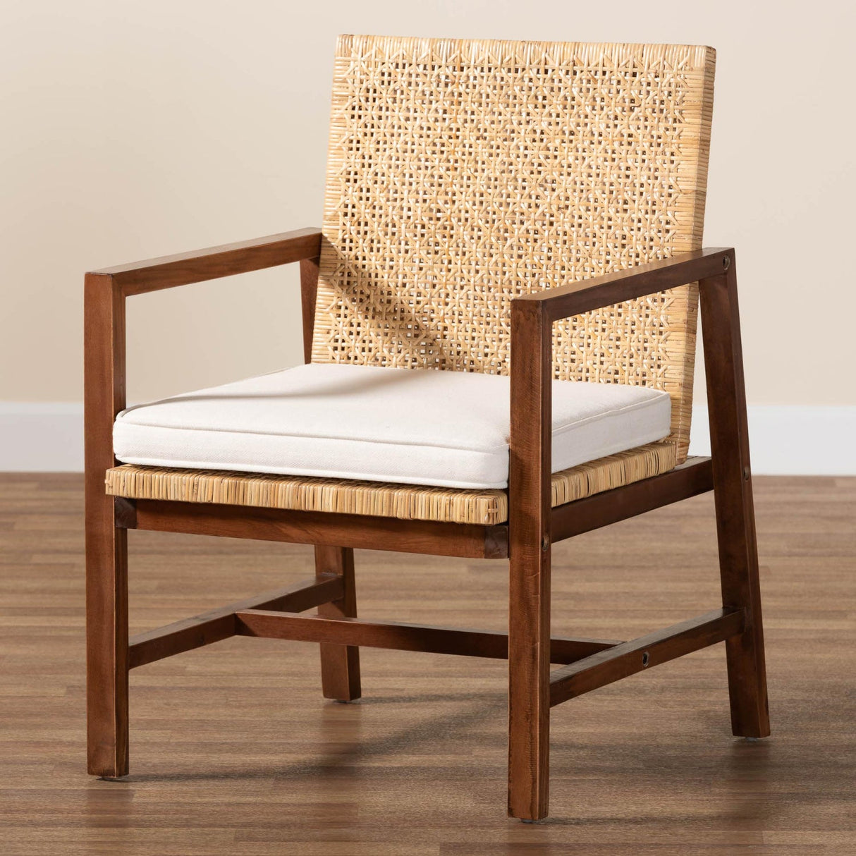 Modern European furniture - Acacia Framed Rattan Lounge Chair - www.oroa.com