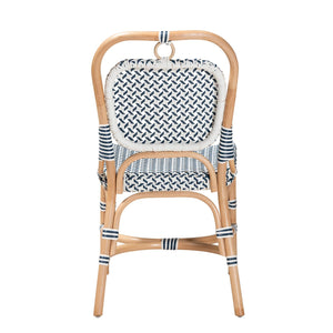 Modern European furniture - Blue White Weaving Bistro Chair - www.oroa.com