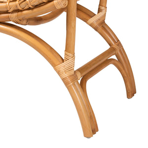Modern European furniture - Curved Seat Rattan Accent Chair - www.oroa.com
