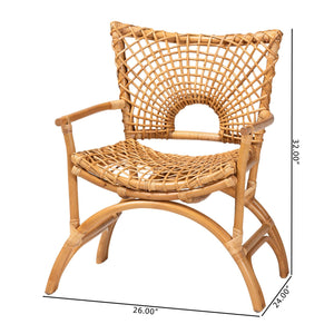 Modern European furniture - Curved Seat Rattan Accent Chair - www.oroa.com