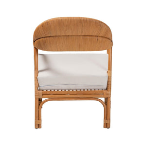 Modern European furniture - Cushioned Seat Rattan Accent Chair - www.oroa.com