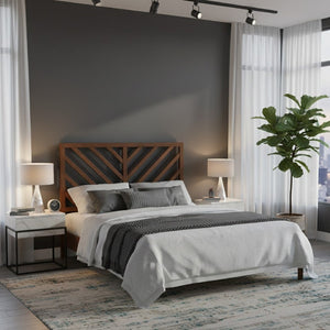 Modern European furniture - Wooden Chevron King Size Headboard - www.oroa.com