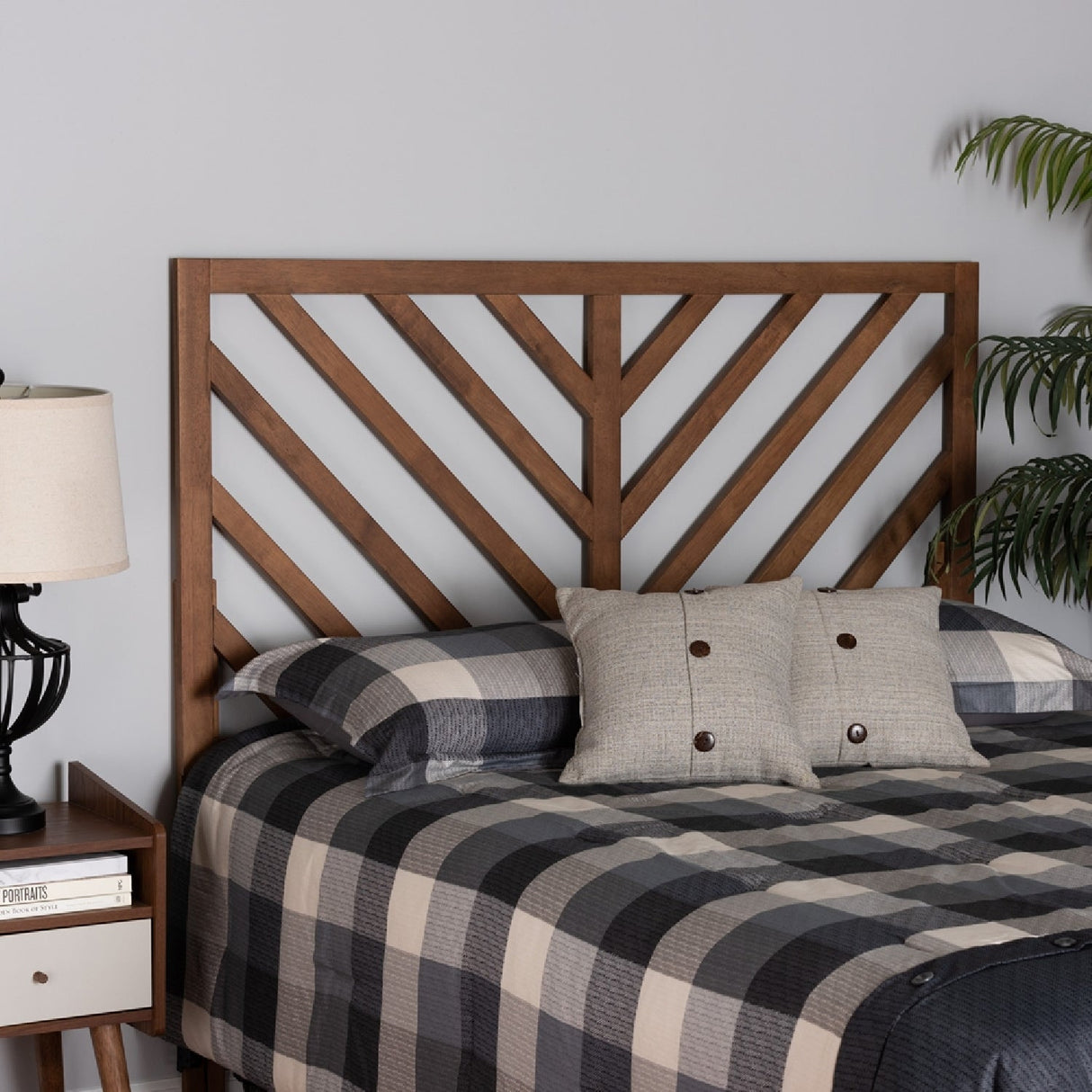 Modern European furniture - Wooden Chevron King Size Headboard - www.oroa.com
