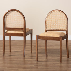 Modern European furniture - Acacia Framed Rattan Dining Chairs 2 - www.oroa.com