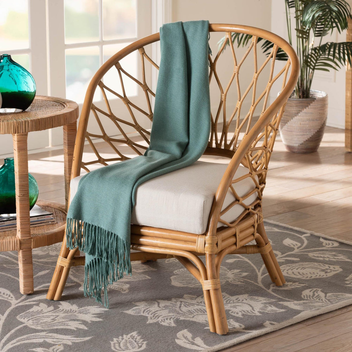   Modern European furniture - Rattan Sloped Accent Chair - www.oroa.com | Oroa.com