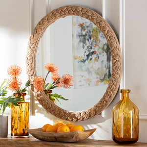 Braided Rope Round Accent Mirror | Bali Loom Shara