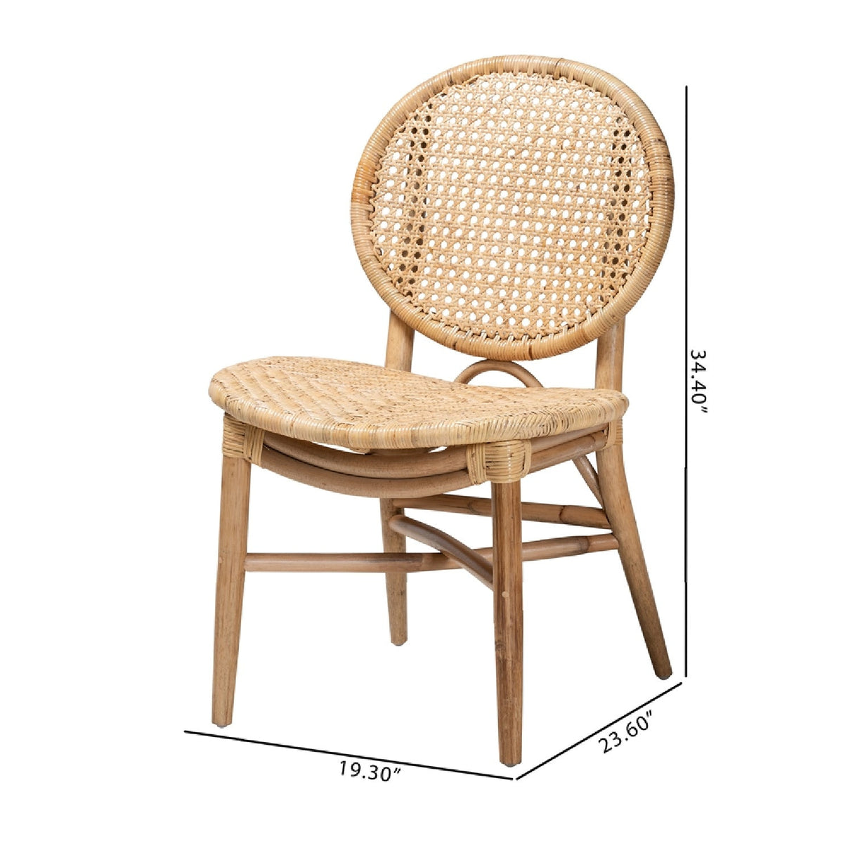 Modern European furniture - Round Back Rattan Dining Chair - www.oroa.com