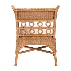 Modern European furniture - Braided Rattan Padded Accent Chair - www.oroa.com
