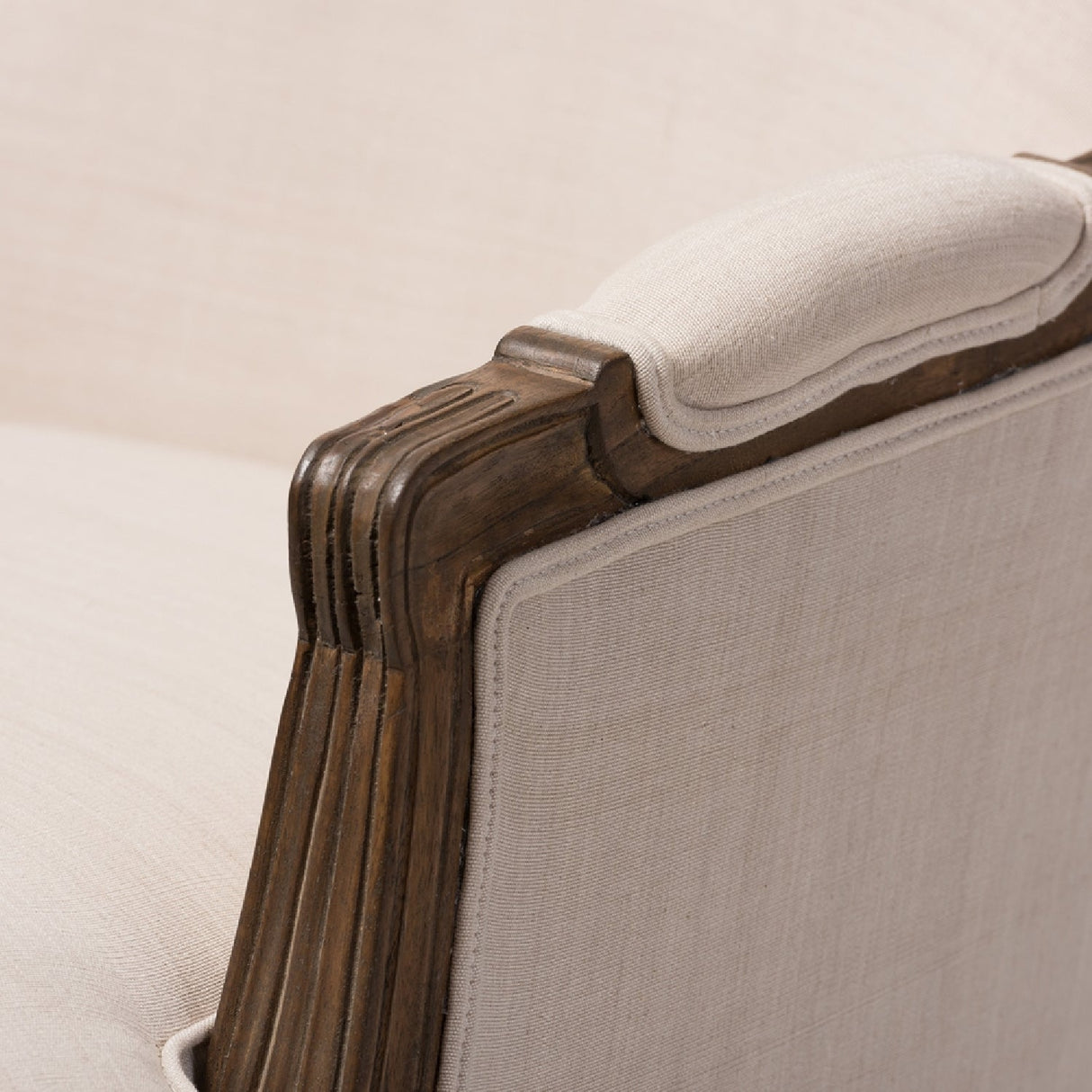 Beige Cotton Classic Accent Chair | Bali Loom Napoleon | Oroa.com