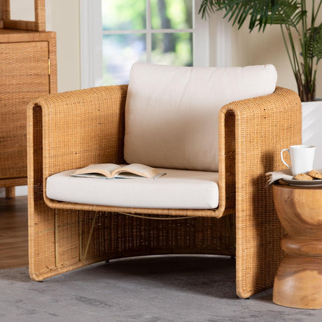 Modern European furniture - U Shaped Rattan Lounge Armchair - www.oroa.com