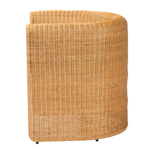 Handwoven Rattan Barrel Dining Chair | Bali Loom Carina | Oroa.com