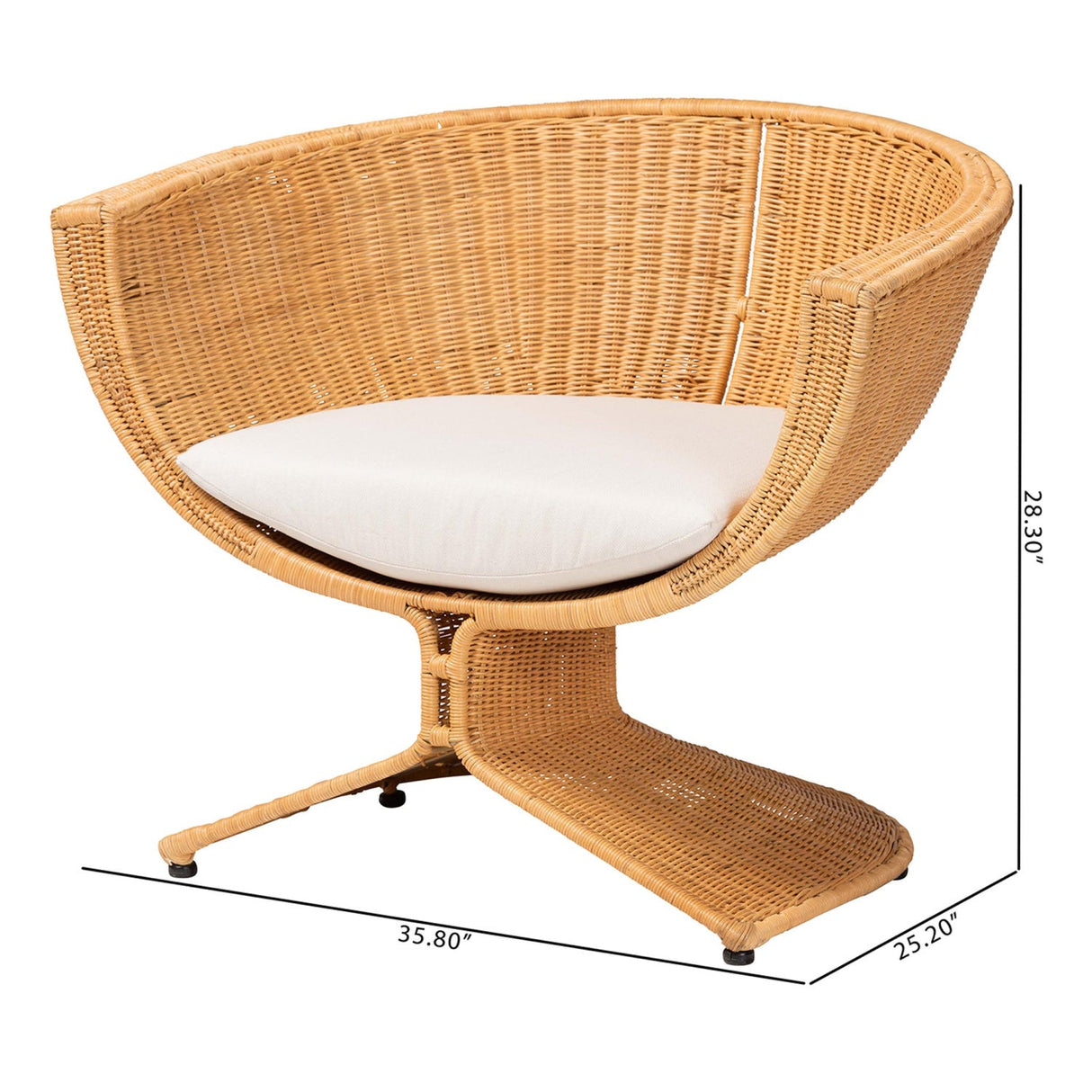 Modern European furniture - Woven Rattan Bohemian Lounge Chair - www.oroa.com

