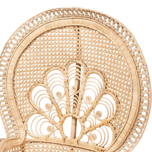 Modern European furniture - Brown Rattan Peacock Accent Chair - www.oroa.com