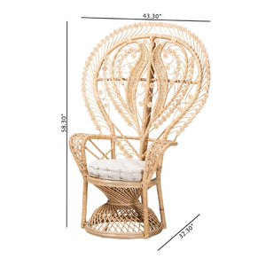 Modern European furniture - Rattan Indoor Semi Outdoor Peacock Accent Chair - www.oroa.com
