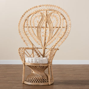 Modern European furniture - Rattan Indoor Semi Outdoor Peacock Accent Chair - www.oroa.com
