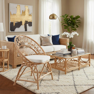 Modern European furniture - Boho Rattan Peacock Accent Chair - www.oroa.com