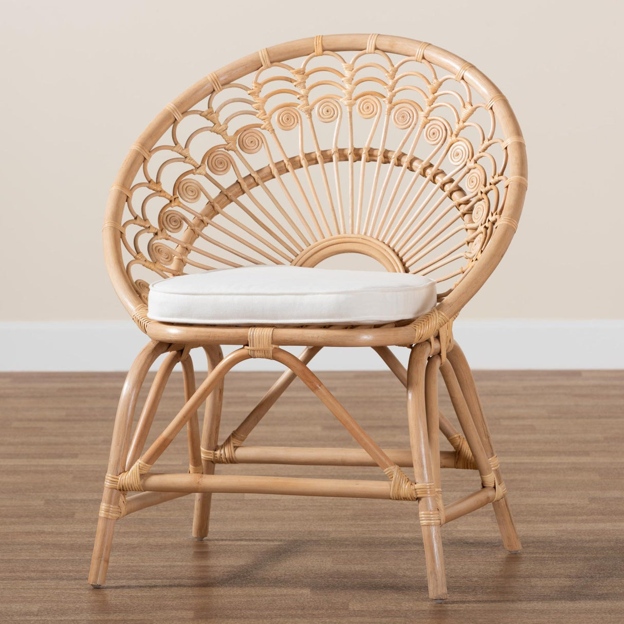 Modern European furniture - Boho Rattan Peacock Accent Chair - www.oroa.com